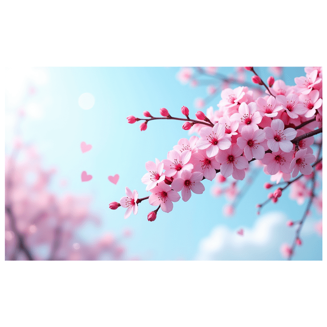 Cherry Blossom Spring Banners Wedding Background Festival Backdrop Banner Outdoor Event Photography Decoration Celebration
