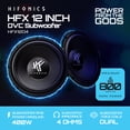 thumbnail image 2 of Hifonics HFX12D4 Caisson de Basses 12 Pouces, Haut-Parleur Voiture et Sports Motorisés 800W Max 400W RMS, 2 of 11
