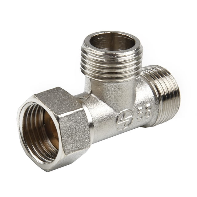 "Leke Toilet 304 Copper T Adapter G1/2"" T-Valve for Bath Bidet Sprayer Shower"