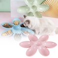 thumbnail image 1 of Flower Petal Cat Bowl, Multi-Compartment Plastic Dish, Separates Food & Water, Durable Lightweight, Stylish Functional for Cats & Small Pets, 1 of 1