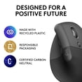 thumbnail image 2 of Logitech Lift Souris Ergonomique Verticale - Graphite, 2 of 8