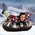 thumbnail image 3 of 47inch Ski Sled Low Temperature Resistance Strong Load-bearing Inflatable Ski PVC Skull Pattern Winter Snow Sled for Outdoor, 3 of 7