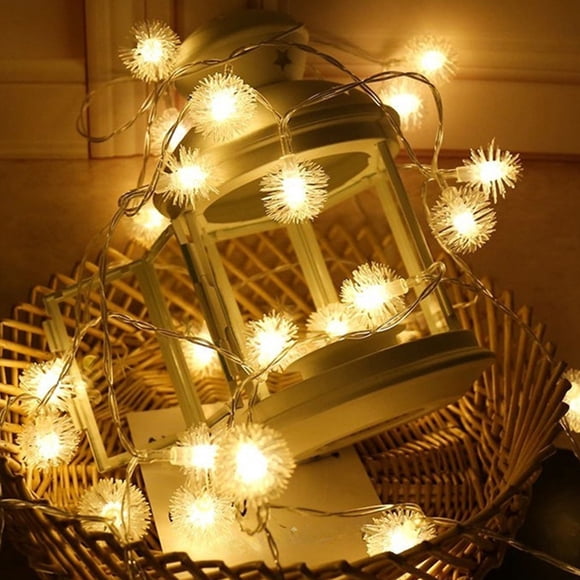 Rvkxad LED Dandelions Ball Light, Solar Powered String for Bedroom Outdoor Wedding, Christmas Star Net Lights
