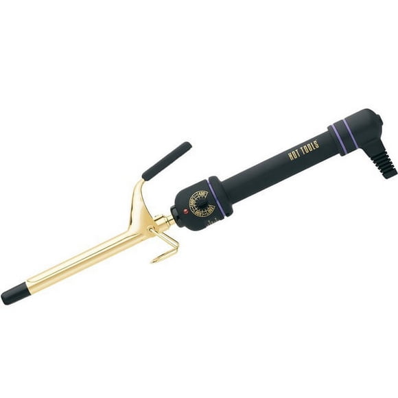 Hot Tools Professional 0.5" 24K Gold Plated Spring Curling Iron, Black