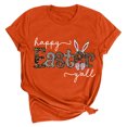 thumbnail image 2 of EGNMCR Chemise de Pâques pour Femmes Imprimé de Pâques Manches Courtes Col Rond T-Shirts, 2 of 3