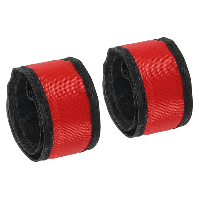 Unique Bargains Bracelet à DEL, Lot de 2 Bracelets Lumineux à DEL, Rouge, G
