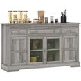 thumbnail image 1 of HOMCOM Buffet Bahut, Armoire de Bar à Café, Chêne Gris Vieilli, 1 of 10