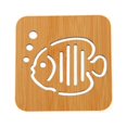 thumbnail image 2 of XZNGL Bamboo Wood Hollowed Wooden Cup Mat Cartoon Table Mat Pot Mat Bowl Mat, 2 of 9