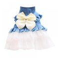 thumbnail image 1 of Chien Robes Mode Chien Vêtements Arc Maille Chiot Chien Princesse Robes, Blanc L, 1 of 11
