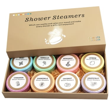 WIFKLSIIPG Shower Steamers Aromatherapy 8 Pieces Bath Bomb Set Birthday Shower Bombs with Oils Home Relaxation Spa for Women