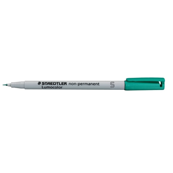 STAEDTLER 311-5 Lumocolor Non Permanent Marker Super Fine 0.4mm Green 1 Each