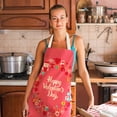 thumbnail image 1 of TIMIFIS Pockets Holds 1Pc Parent Adult The Family Kitchen Valentine's Day Print Linen Family Aprons Kitchen Gadgets, 1 of 2