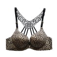 thumbnail image 2 of Qertyioot Bras for Women Printing Gathered Together Large Size Daily Underwear, 2 of 4
