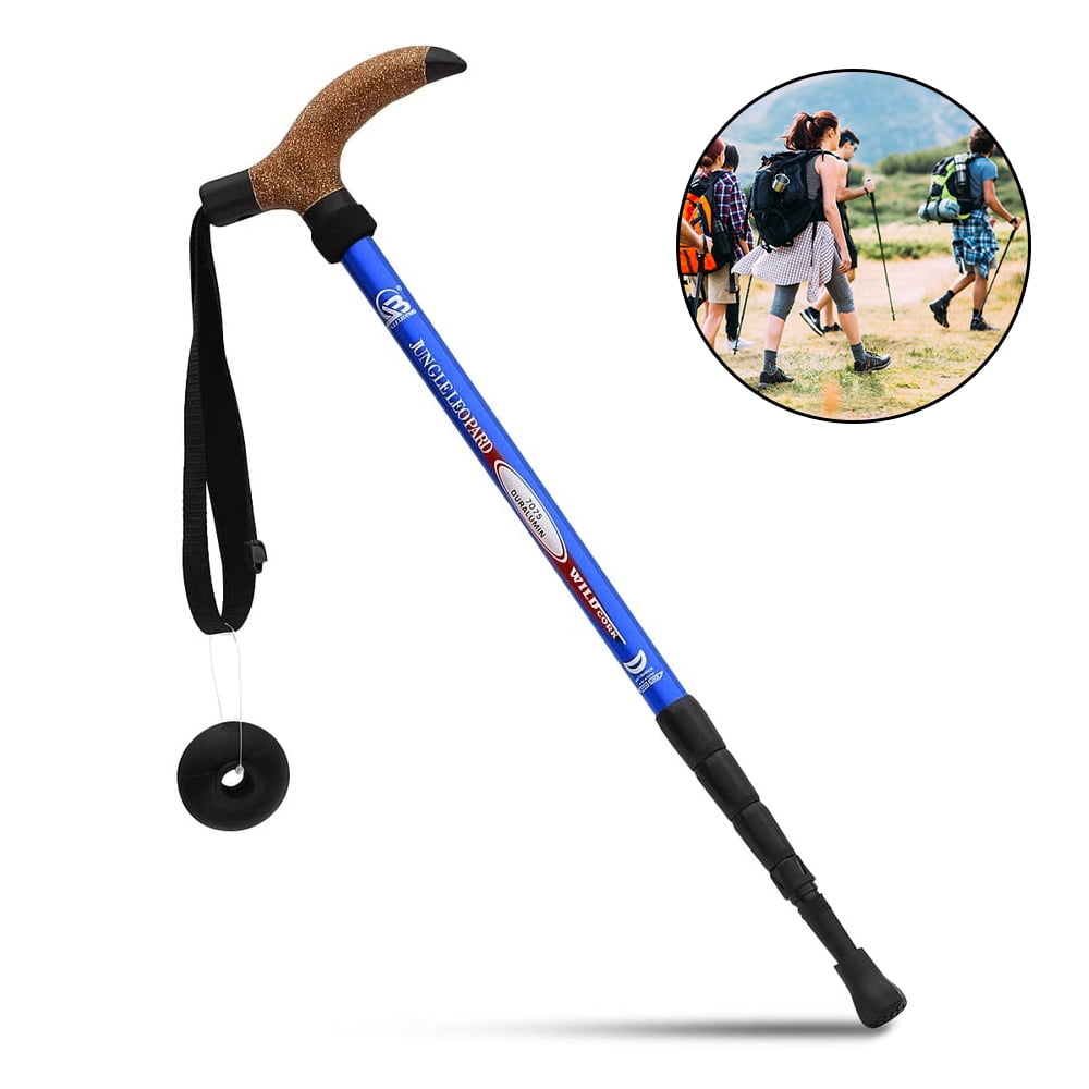 1pcs Walking Hiking Poles Adjustable for All Heights, Durable & Lightweight Aluminum