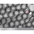 thumbnail image 2 of Soimoi Moss Georgette Fabric Leaves & Floral Block Decor Fabric Printed Yard 42 Inch Wide, 2 of 3