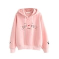 thumbnail image 2 of Femmes Plus Velours Chaud Grande Taille Mignon Chat Pull à Capuche Manches Longues Décontracté Hiver Automne en Vrac Tops, 2 of 5