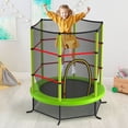 thumbnail image 4 of Gymax Trampoline 55 Pieds' pour Enfants et Tout-Petits, Trampoline Récréatif avec Filet de Sécurité, Vert, 4 of 10