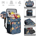 thumbnail image 4 of Small Floral Botanical Pattern Insulated Cooler Backpack, Leakproof Waterproof Lunch Backpack for Spring and Summer Outdoor Activities, 4 of 6