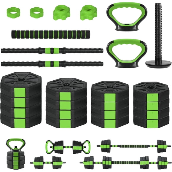 Haltères Ajustables 66/88 Lb, Ensemble de Poids 4-en-1 avec Connecteur, Outil de Mise en Forme Multifonction pour Gym à Domicile