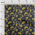 thumbnail image 2 of oneOone Tissu Viscose Chiffon Jaune Floral Rétro Matériel de Couture Imprimé Tissu au Mètre 42 Pouces de Large, 2 of 5