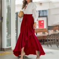 thumbnail image 5 of Ketyyh-chn99 Robe d'Été pour Femmes Robe Évasée à Fleurs Manches Longues Robe Longue Confortable Rouge, TG, 5 of 5