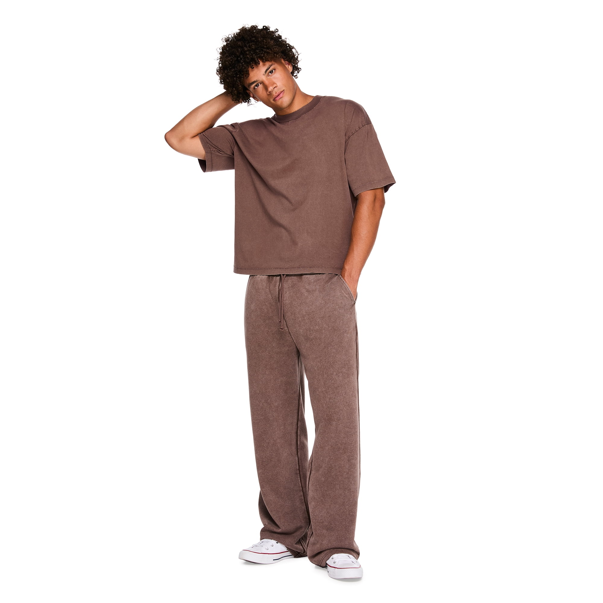 Jogger délavé à jambe droite No Boundaries pour hommes