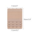 thumbnail image 3 of INSPIRE CHIC Women's Elastic Bra Hook Extensions 3 Rows 2 Pcs Black 2 and Apricot, 3 of 6