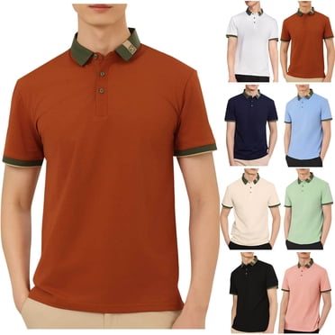 Sentmoon T-Shirt pour Homme Grande Taille Coupe Ample Col Rabattu Manches Courtes Chemisiers de Travail pour Hommes à Boutons Couleur Unie Hauts de Printemps Doux et Confortables pour la Course Ou le Jogging TTTG