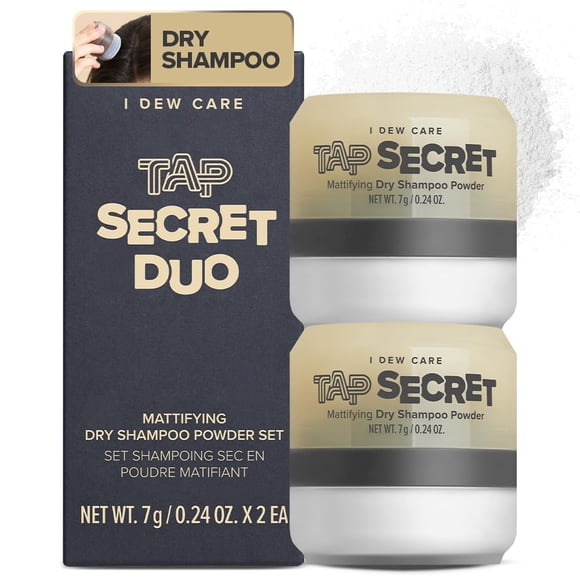 I Dew Care Dry Shampoo - Tap Secret Duo Gift set | Instantly Refresh Hair with Black Ginseng, Non-aerosol, Benzene-free, Mattifying Root Boosting Powder, No White Cast, Formulate