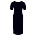 thumbnail image 4 of Ovzne Robes pour Femmes 2025 Robe Femme à la Mode Imprimée Plissée Jupe de Maternité à Manches Courtes Col Rond Robe Mi-Mollet Robe de Printemps à Manches Courtes Imprimée Liquidation, 4 of 7