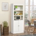 thumbnail image 2 of HOMCOM 72" Kitchen Pantry Cabinet, Buffet with Hutch, Bookcase with Doors, 2 of 9