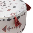 thumbnail image 4 of Housse de Pouf Ottoman Non Rempli DIY Repose-Pieds Housse de Repose-Pieds avec Pompon Pouf pour b-Rouge, 4 of 4