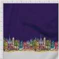 thumbnail image 3 of Soimoi Crepe Silk Fabric Buildings Panel Printed Craft Fabric by The Yard 42 Inch Wide, 3 of 3