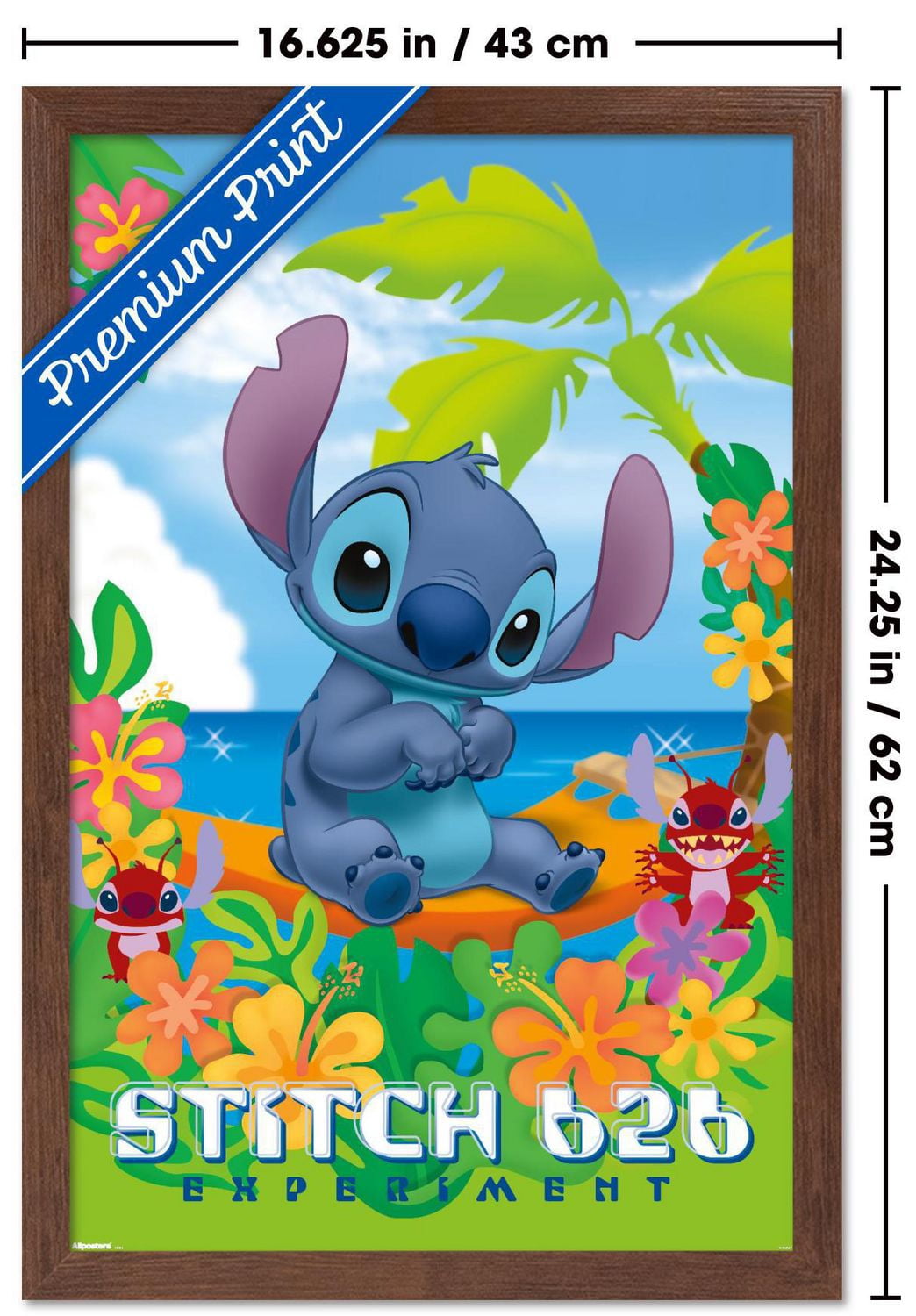 Disney Leroy and Stitch - Beach Wall Poster