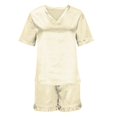 thumbnail image 4 of Ensembles de Pyjama pour Femmes 2 Pcs Shorts Décontractés Amples pour Femmes Ensemble de Vêtements de Maison Pyjamas, 4 of 7
