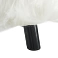 thumbnail image 3 of Tabouret en Fausse Fourrure Blanche Jannel, 3 of 6