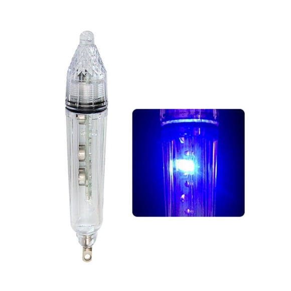 pitrice Lampe d'Appât LED pour Pêche, Petite Lumière d'Appât, Application Grand, Haute Luminosité, Leurres Lumineux pour Extérieur, Eau Profonde, Rouge Bleu