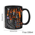 thumbnail image 3 of Black Creative Toolbox Design Mug Cup 3D Mechanical Engineer Theme Coffee Gift Set Birthday Present Model D Ceramic, 3 of 7