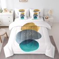 thumbnail image 1 of YST Geometric Bed in a Bag 7pcs Vintage Minimalism Bedding Set, Mid Century Abstract Polka Dots Comforter Set, Twin Size, 1 of 4