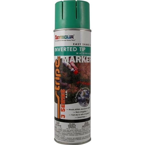 Seymour SM20-355 20 oz Inverted Tip Air Tech Marking Paint, Safety Green