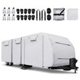 thumbnail image 1 of Unique Bargains 1 Set Waterproof RV Trailer Cover Fits 27'-30' with Extra Windproof Ropes and Gutter Covers Silver Tone, 1 of 8