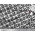 thumbnail image 2 of Soimoi Black polyester Crepe Fabric Circle Art Geometric Printed Fabric 1 Yard 52 Inch Wide, 2 of 5
