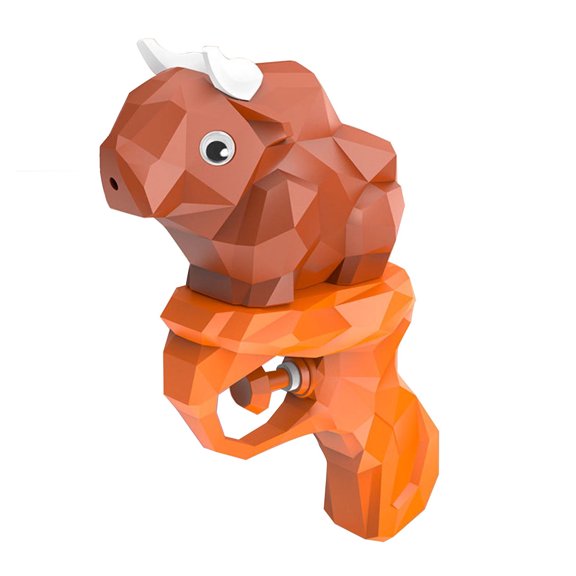 Brown Water Shooting Toy For Kids Pool Beach Outdoor Party Fun Summer Water Gun Toy With 4 Animal Designs Crocodile Lion Yak Hippo Size 4.72X1.57X5.12In To 3.54X1.97X6.3In Abs Material Bat