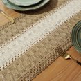 thumbnail image 3 of Coloody Farmhouse Table Runner Natural Burlap Table Runner Handmade Burlap Weave Table Runners Placemat, 11.8 x 70 inch (Brown), 3 of 8