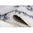 thumbnail image 3 of Ladole Rugs Shaggy Rabat Abstract Pattern Sustainable Spirals Style Indoor Area Rug Carpet in White Dark Gray 6'5" x 9'5", 3 of 4