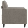thumbnail image 2 of vidaXL Sofa Chair Light Grey 60 cm Velvet, 2 of 5