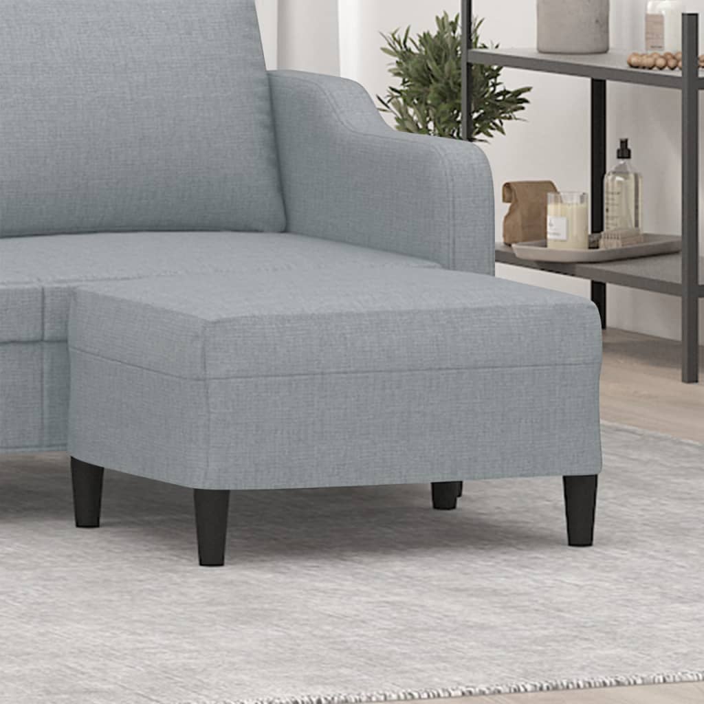 vidaXL Repose-Pieds Gris Clair 70x55x41 cm Tissu