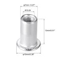 thumbnail image 2 of Uxcell Aluminium Alloy Knurled Flat Head Threaded Insert Nut #10-24 25 Pcs, 2 of 6