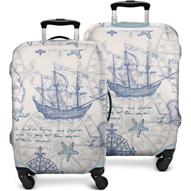 Travel Luggage Cover Suitcase Protector Fits 18-32 Inch Luggage Wheel Covers Patterned Travel Related Items Flower Luggage Protector Elastic Luggage Anti-scratch Suitcase Cover M