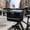 Black, variant on Bike Top Tube Handlebar Bag, Large Capacity Waterproof Bicycle Front Bag, Transparent Top Phone Mount Nylon Storage for Cycling Commuting, Black